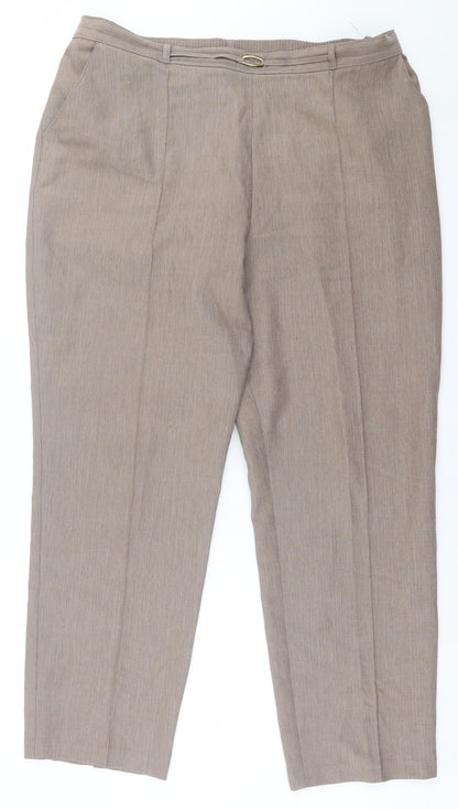Womens UK Size 18 Marks and Spencer Regular Fit  Brown Trousers