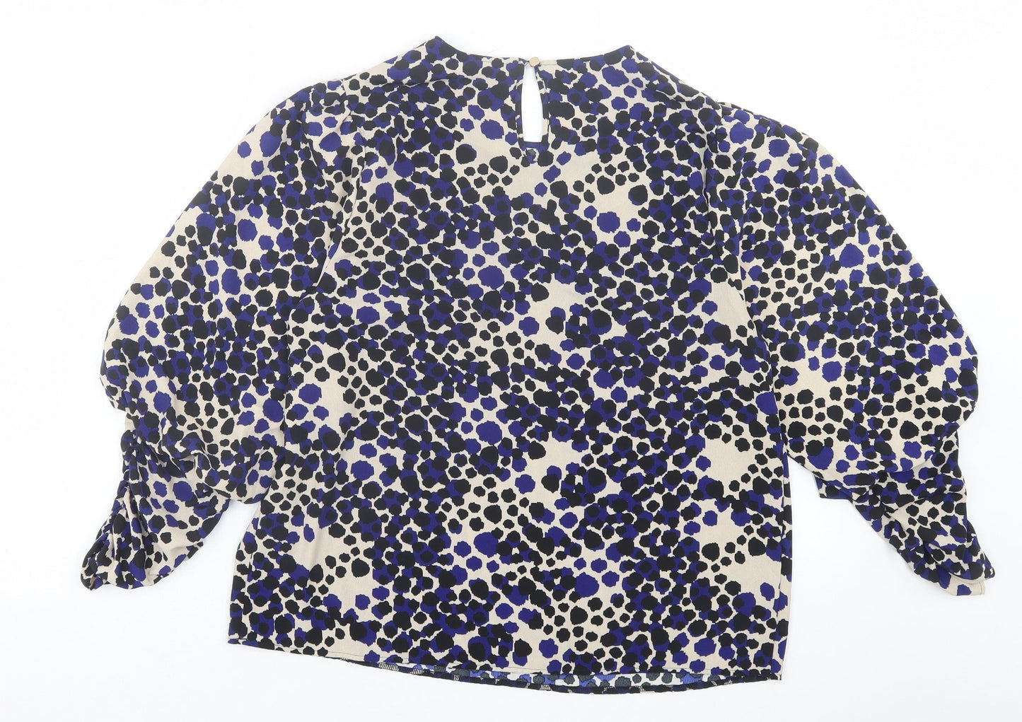 Womens UK Size 12 Soon Blue Basic Blouse