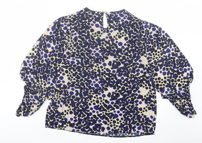 Womens UK Size 12 Soon Blue Basic Blouse