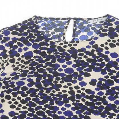 Womens UK Size 12 Soon Blue Basic Blouse