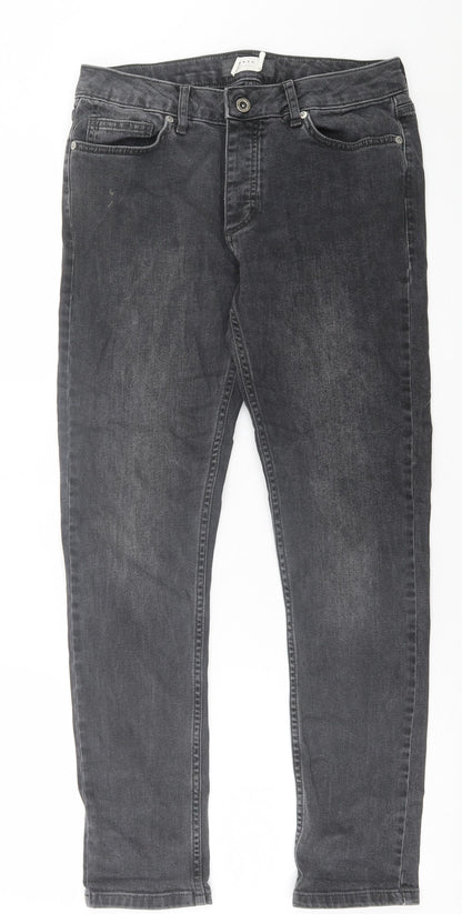 Mens UK Size 30 in Topman Regular Fit Skinny Black Jeans