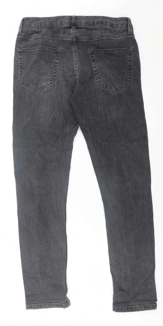 Mens UK Size 30 in Topman Regular Fit Skinny Black Jeans