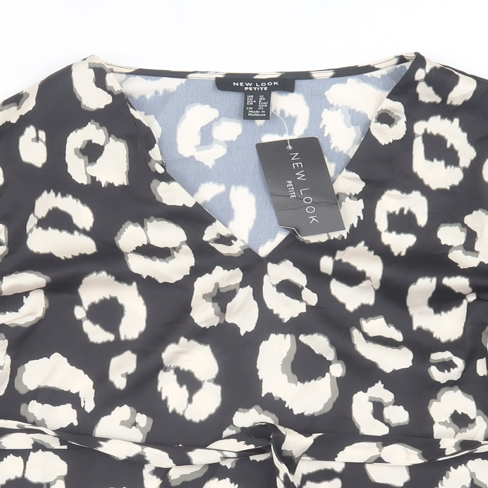 Womens UK Size 12 New Look Black Basic Blouse