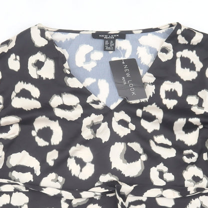 Womens UK Size 12 New Look Black Basic Blouse