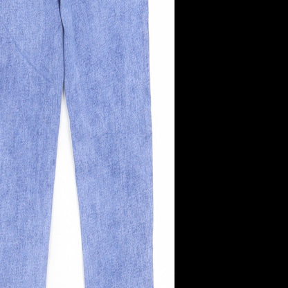 New Look Womens Blue  Cotton Skinny Jeans Size 8 L26 in Regular