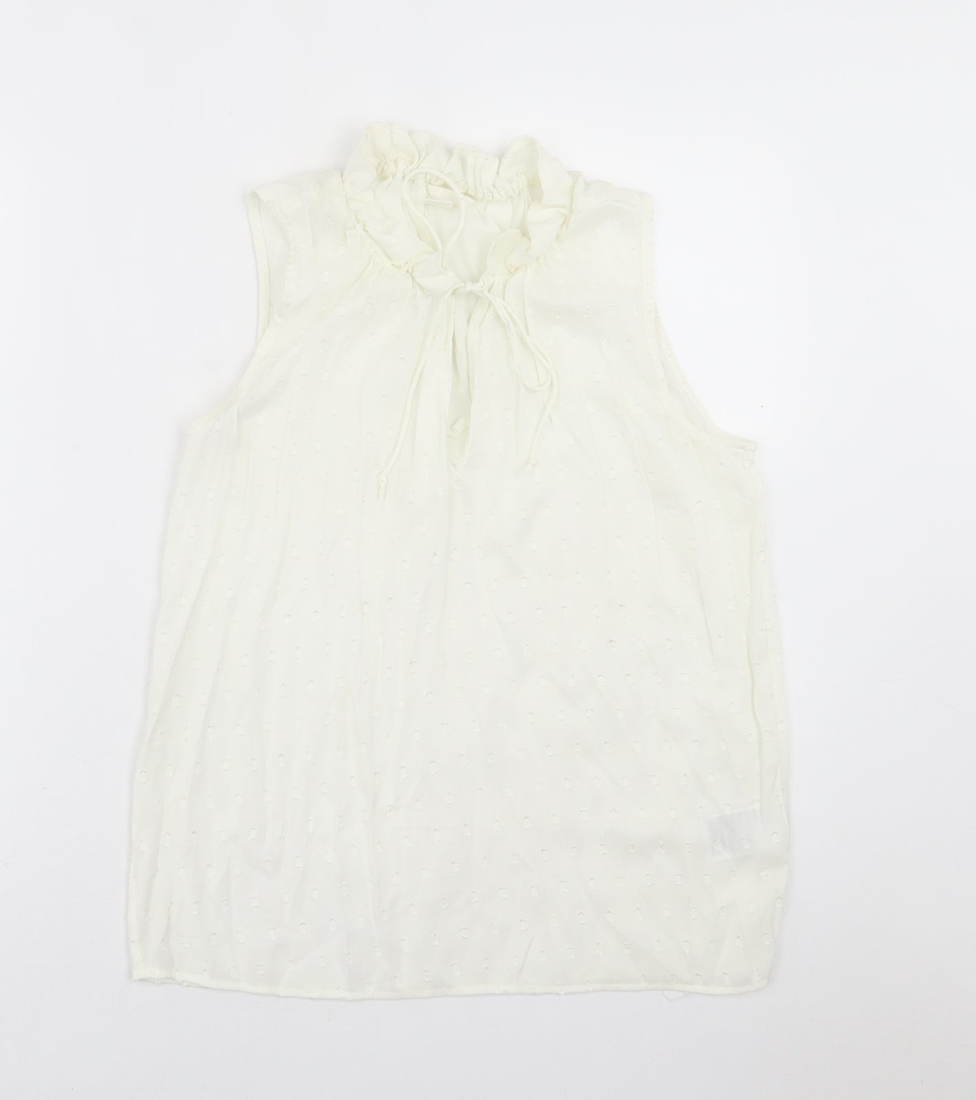 Womens UK Size 8 H&M White Basic Tank