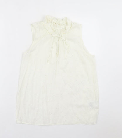 Womens UK Size 8 H&M White Basic Tank