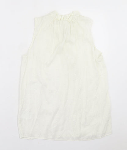 Womens UK Size 8 H&M White Basic Tank