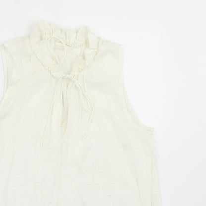 Womens UK Size 8 H&M White Basic Tank