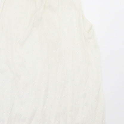 Womens UK Size 8 H&M White Basic Tank