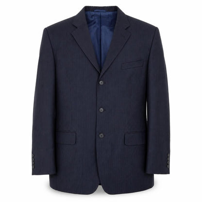 WILLIAM CHENG & SON Mens Blue Striped Polyester Jacket Suit Jacket Size 44
