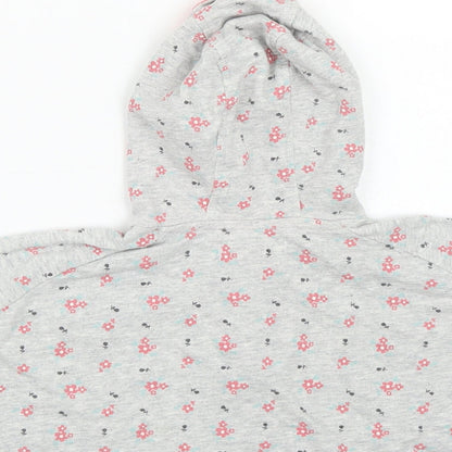 M&Co Girls Green Floral Cotton Basic Casual Size 0-3 Months Round Neck Button