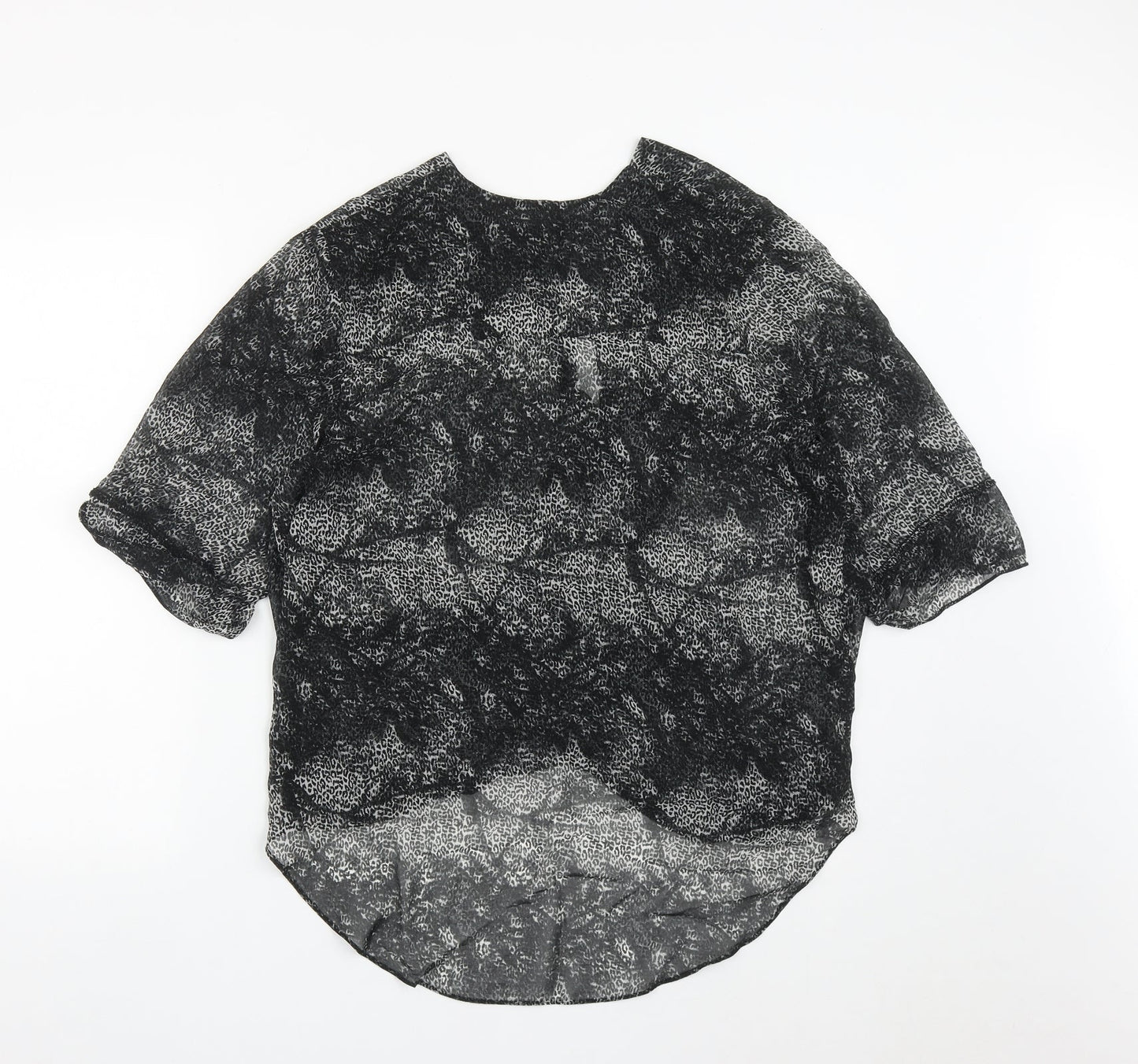 Womens UK Size 10 Topshop Black Basic Blouse