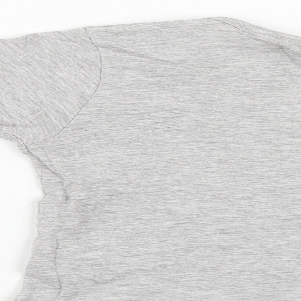 Matalan Girls Grey  Cotton Basic T-Shirt Size 2-3 Years Round Neck  - Pack of 3