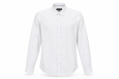 Mens UK Size L Zara White  Button-Up Long Sleeve Casual Shirt