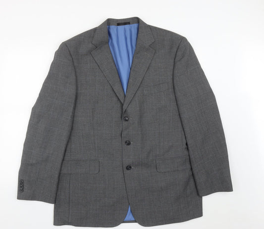 George Mens Grey  Polyester Jacket Suit Jacket Size 44