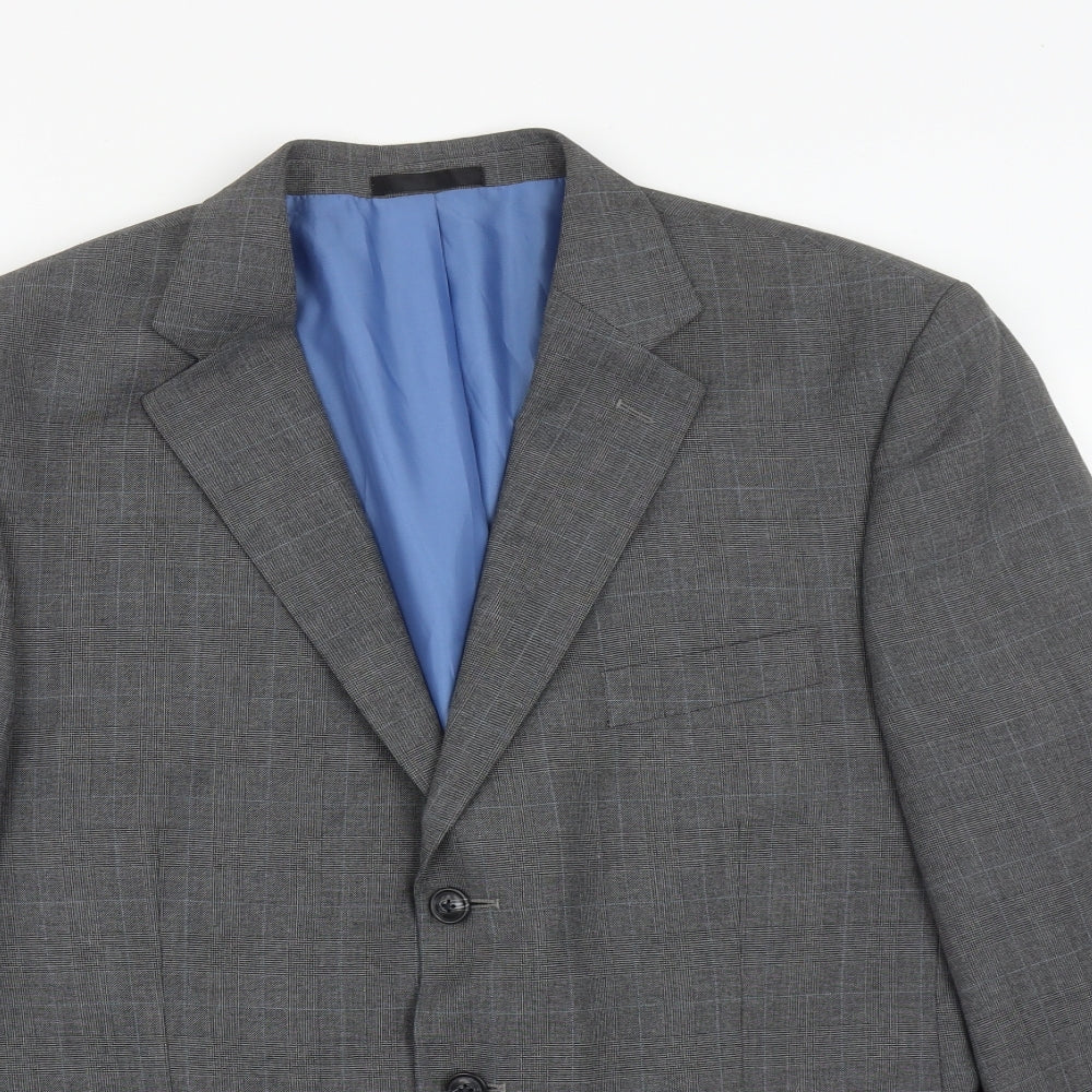George Mens Grey  Polyester Jacket Suit Jacket Size 44