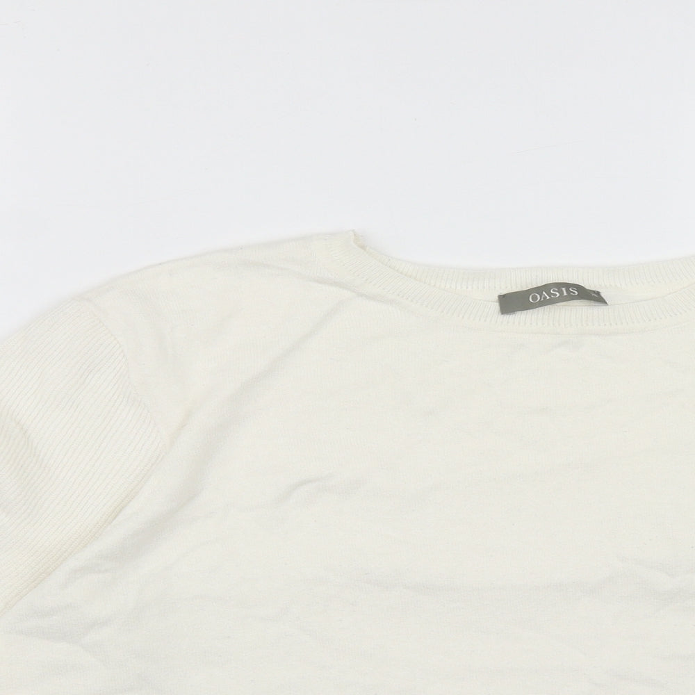 Womens UK Size XL Oasis White Pullover Jumper