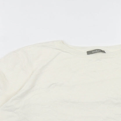 Womens UK Size XL Oasis White Pullover Jumper