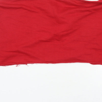 Missguided Womens Red  Polyester Pullover Sweatshirt Size 6   - Cropped