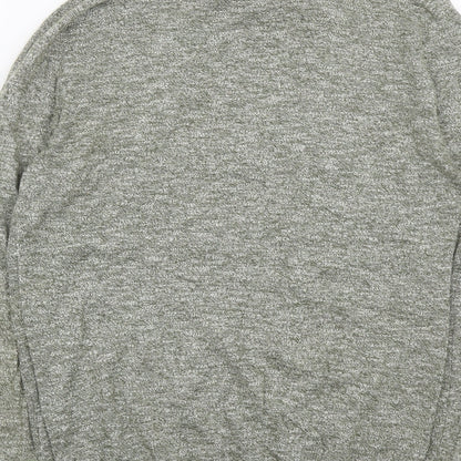 River Island Mens Green Round Neck  Cotton Pullover Jumper Size M