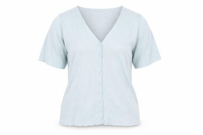 Womens UK Size 12 Dorothy Perkins Blue Basic Button-Up
