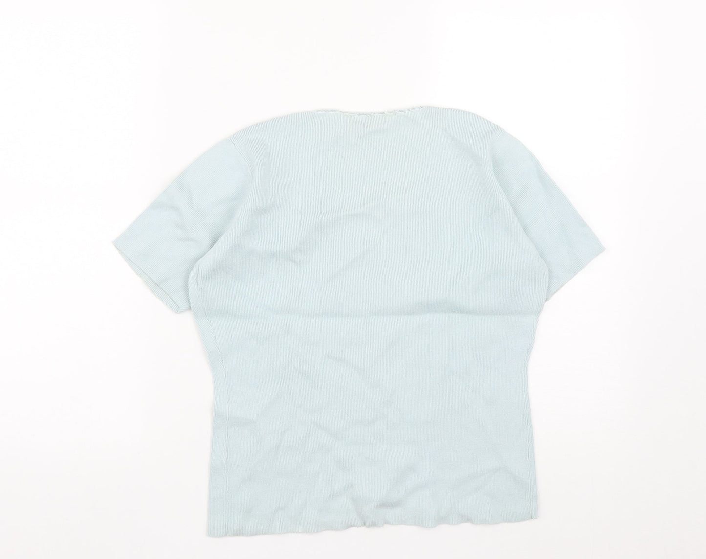 Womens UK Size 12 Dorothy Perkins Blue Basic Button-Up