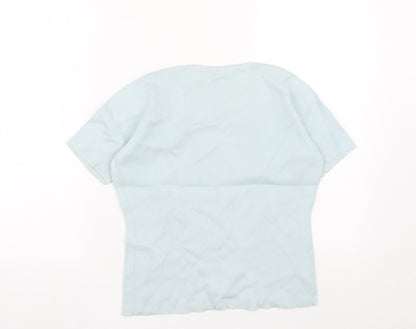 Womens UK Size 12 Dorothy Perkins Blue Basic Button-Up