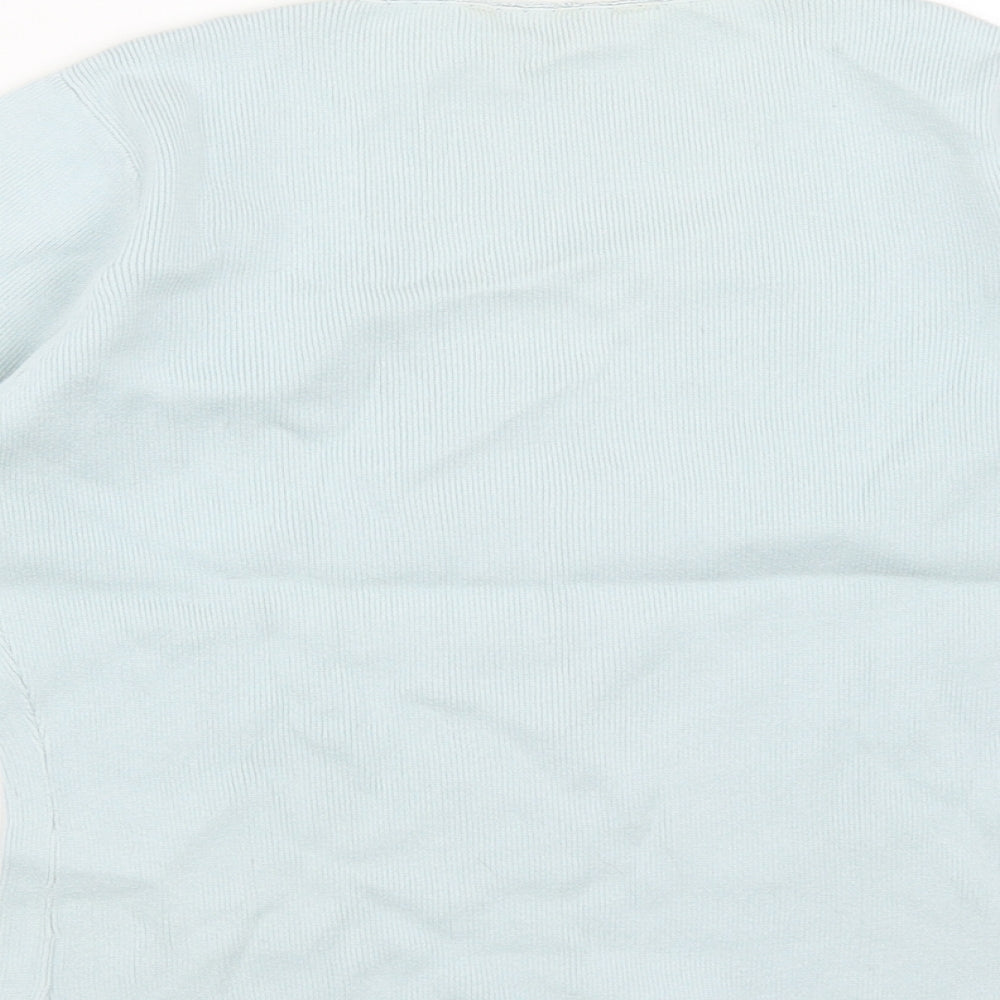 Womens UK Size 12 Dorothy Perkins Blue Basic Button-Up