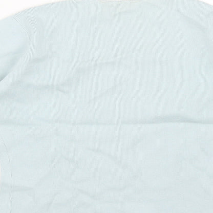 Womens UK Size 12 Dorothy Perkins Blue Basic Button-Up