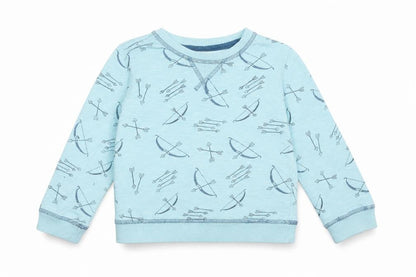 Mini Club Boys Blue  100% Cotton Pullover Sweatshirt Size 2-3 Years   - Bow & Arrow