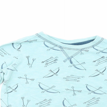Mini Club Boys Blue  100% Cotton Pullover Sweatshirt Size 2-3 Years   - Bow & Arrow