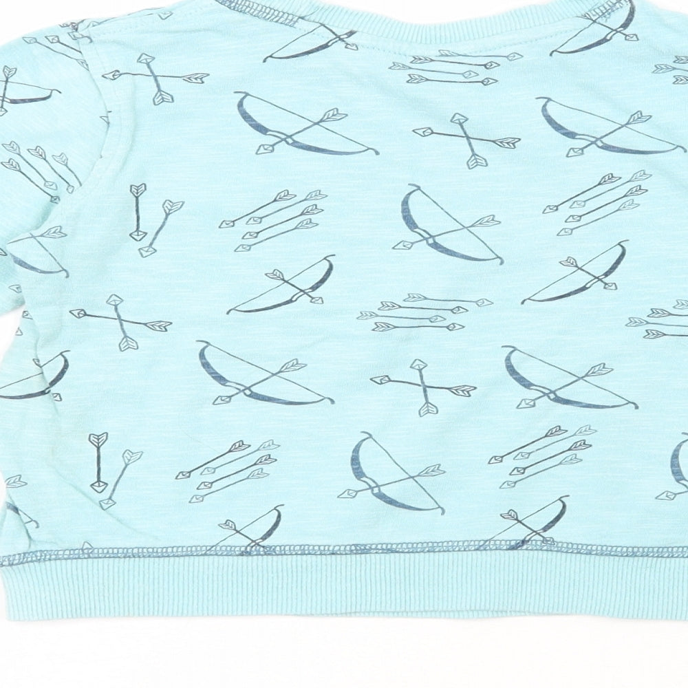Mini Club Boys Blue  100% Cotton Pullover Sweatshirt Size 2-3 Years   - Bow & Arrow