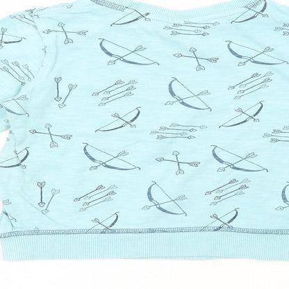 Mini Club Boys Blue  100% Cotton Pullover Sweatshirt Size 2-3 Years   - Bow & Arrow