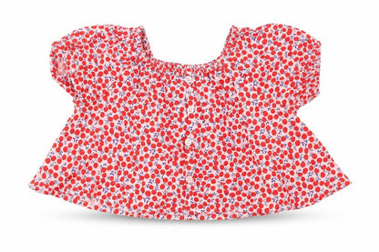 NEXT Girls Red  Viscose Basic Button-Up Size 3 Years Crew Neck  - Cherry Print