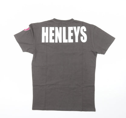 Henleys Womens Green  100% Cotton Basic T-Shirt Size 3XL Crew Neck - Slogan