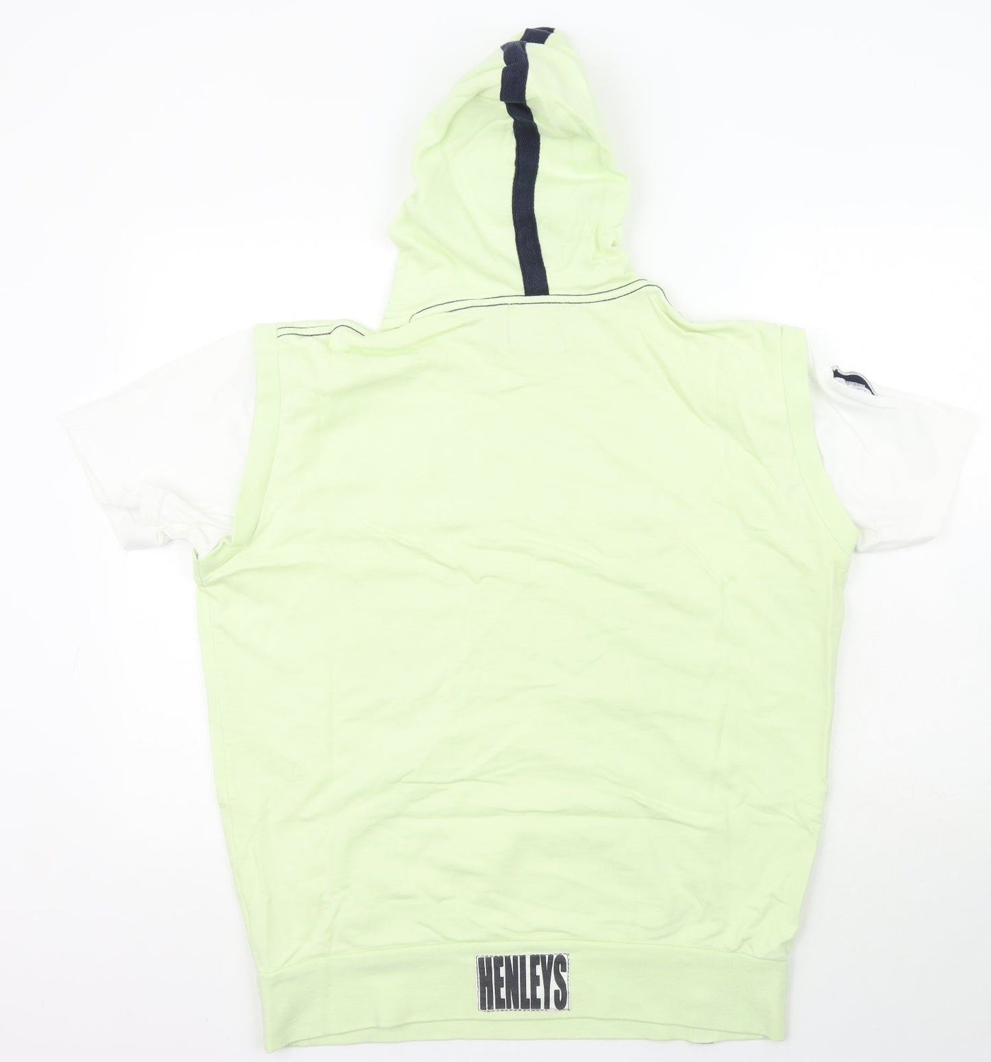 Henleys Womens Green  100% Cotton Pullover Hoodie Size 4   - Slogan