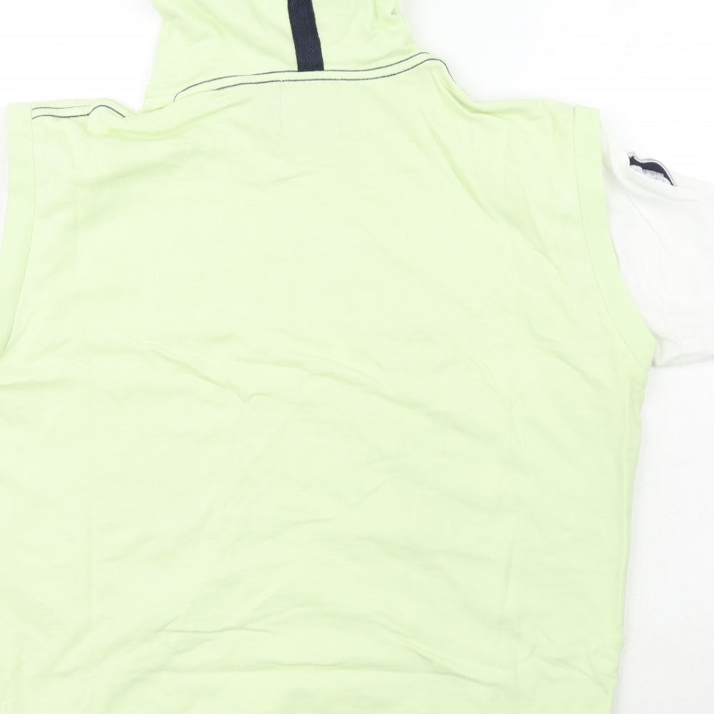 Henleys Womens Green  100% Cotton Pullover Hoodie Size 4   - Slogan