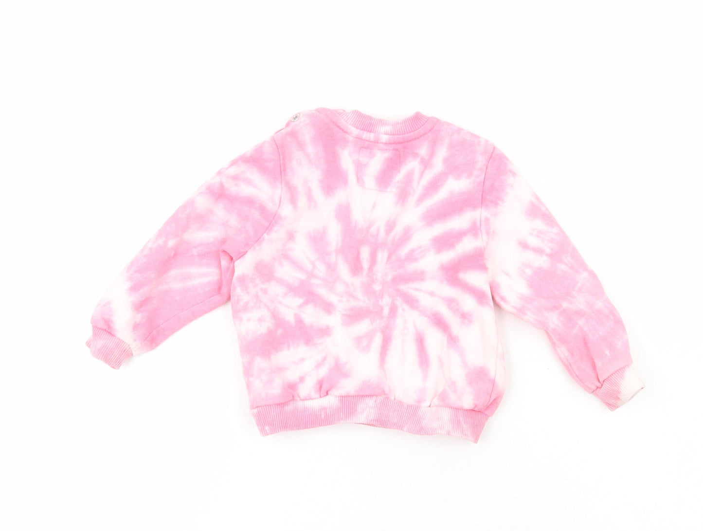 RESERVED Girls Pink  100% Cotton Pullover Jumper Size 6-9 Months   - Be Happy and Smile