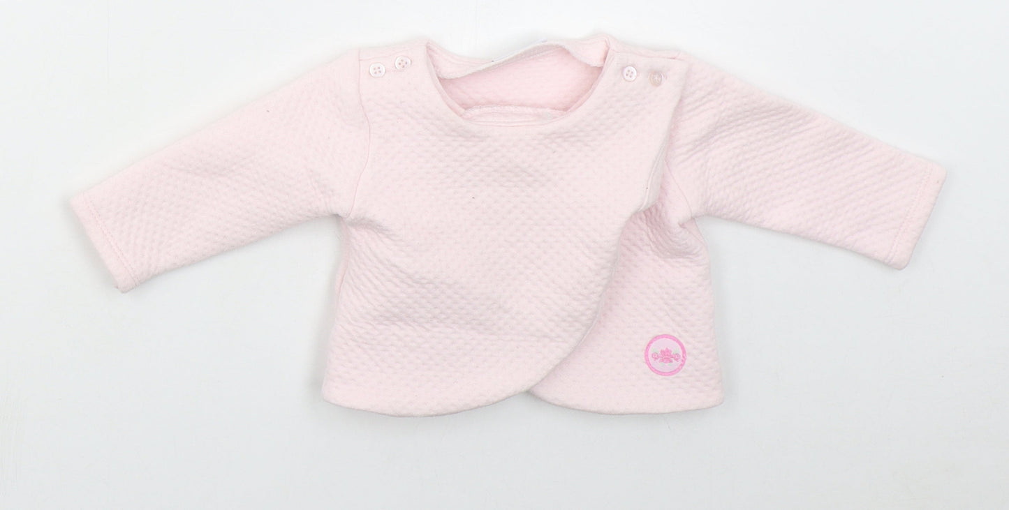 Rockabye-Baby Girls Pink  Polyester Cardigan Jumper Size 0-3 Months  Button