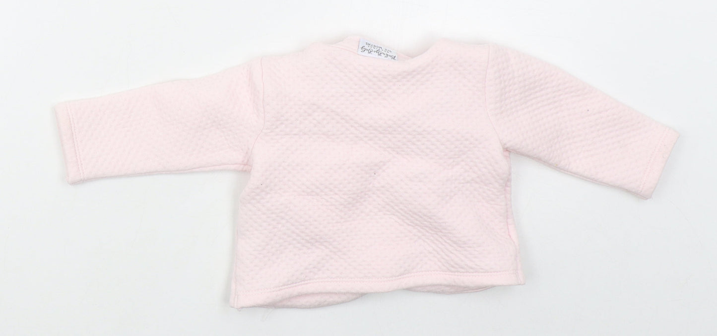 Rockabye-Baby Girls Pink  Polyester Cardigan Jumper Size 0-3 Months  Button