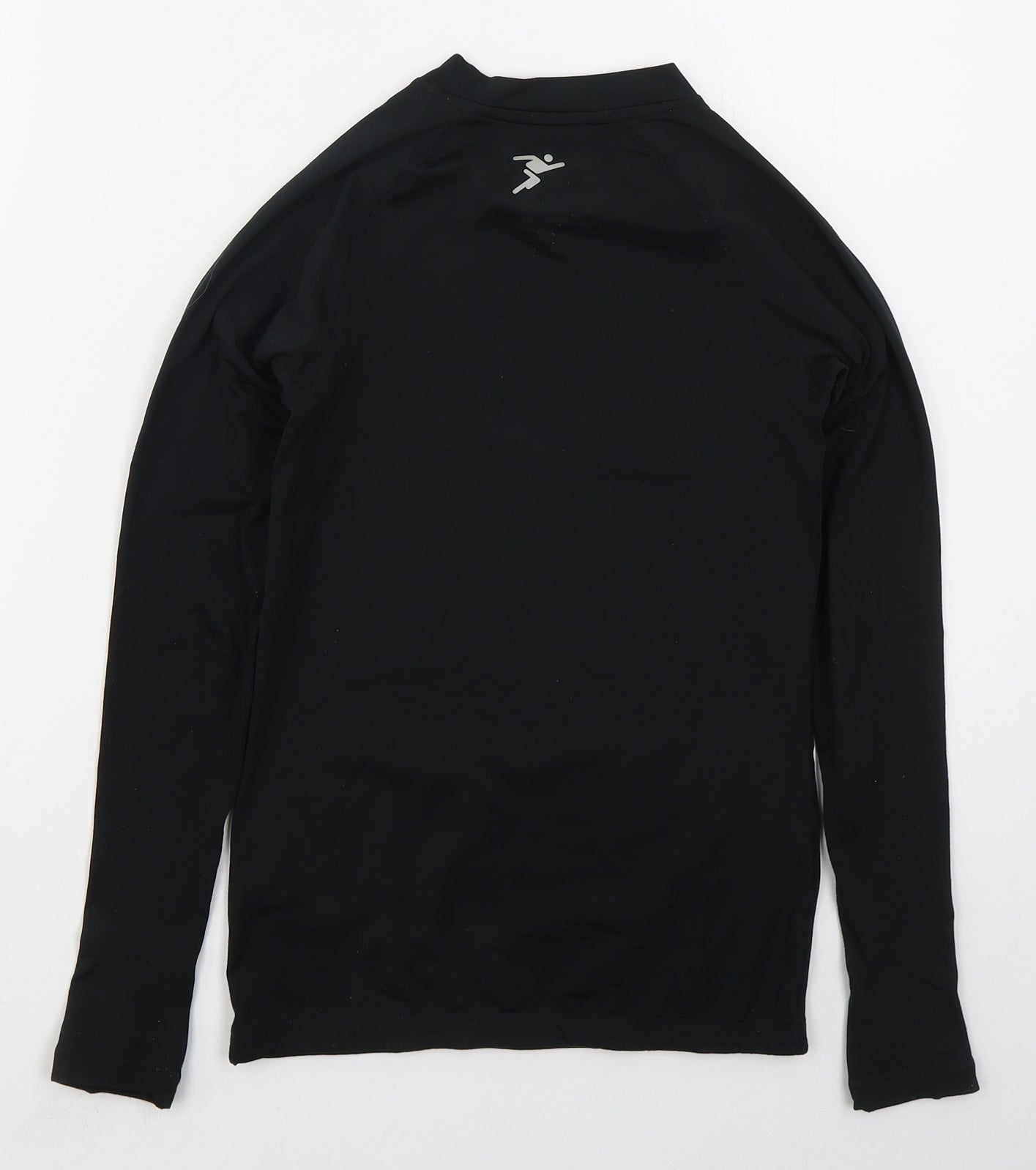 Precision Fit Boys Black  Polyester Basic T-Shirt Size M Crew Neck Pullover - Athletic