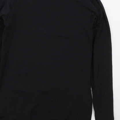 Precision Fit Boys Black  Polyester Basic T-Shirt Size M Crew Neck Pullover - Athletic
