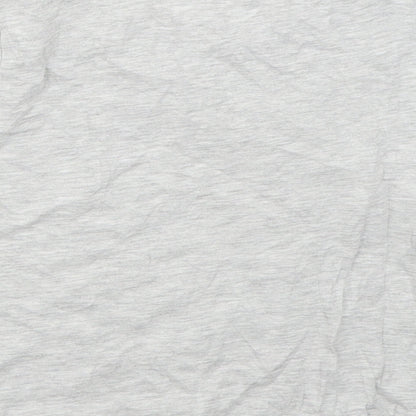 Pep&co Girls Grey  Cotton Cropped T-Shirt Size 9-10 Years Crew Neck Pullover - Unicorn Hair Don't Care