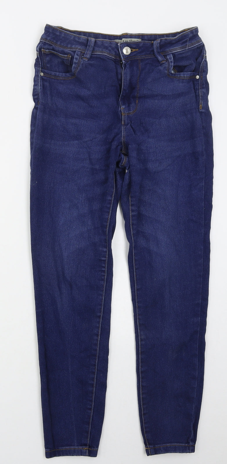Denim Co Womens Blue  Cotton Skinny Jeans Size 12 L26 in Regular Button