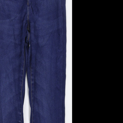 Denim Co Womens Blue  Cotton Skinny Jeans Size 12 L26 in Regular Button