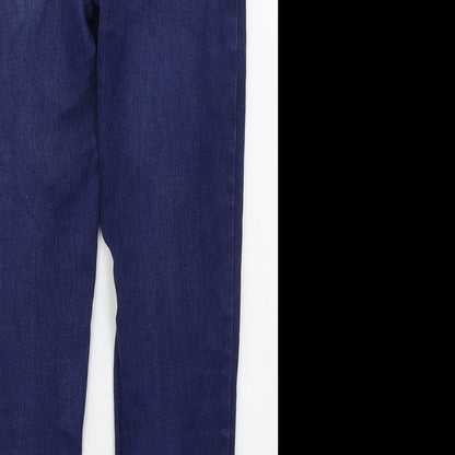 Denim Co Womens Blue  Cotton Skinny Jeans Size 12 L26 in Regular Button