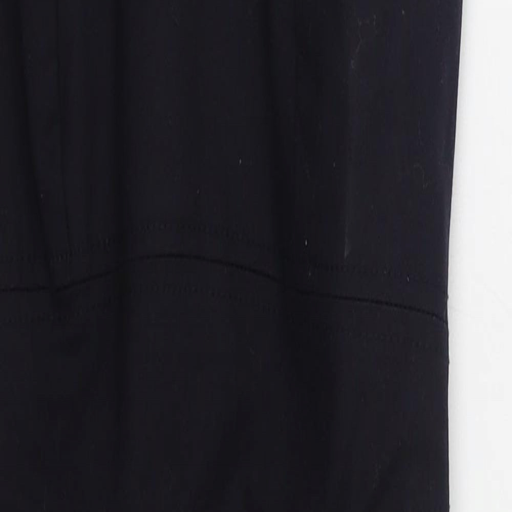 French Connection Womens Blue  Cotton Pencil Dress  Size 6  Scoop Neck Zip