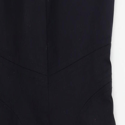 French Connection Womens Blue  Cotton Pencil Dress  Size 6  Scoop Neck Zip