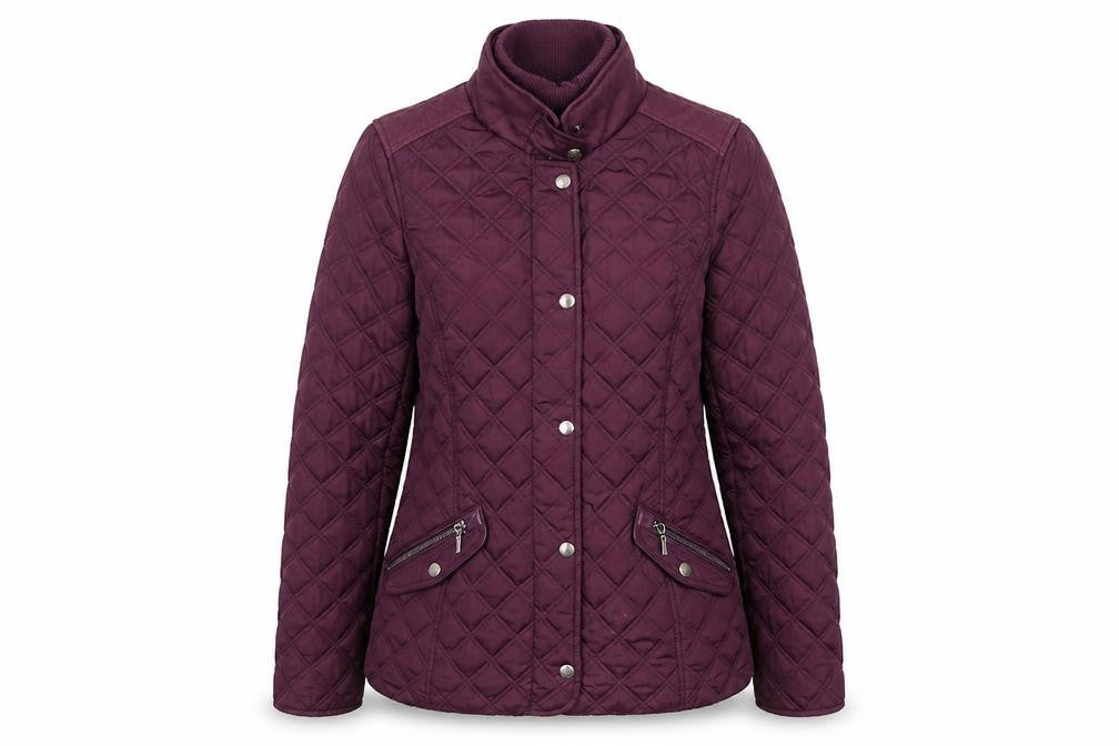 Womens UK Size 10 Maine Purple Quilted Coat